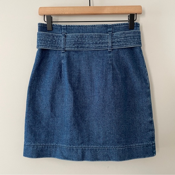 Sezane Leandra Denim Skirt Size 36 US 4 - Picture 5 of 12